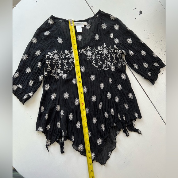 Coldwater Creek Sheer handkerchief shirt - Picture 4 of 5